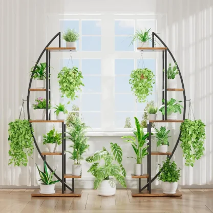 Moonflower™ Stojan na rostliny ve tvaru půlměsíce s osvětlením