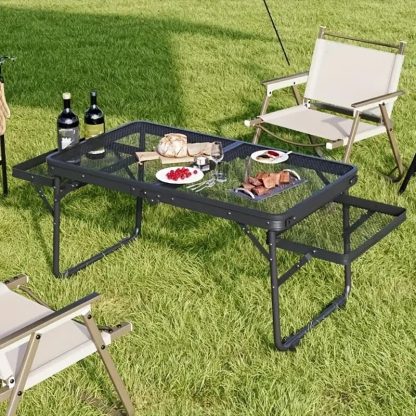 CampMax™ Skládací venkovní síťovaný stůl