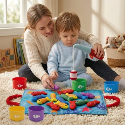 HookaPlay™ joc Montessori de pescuit și sortare pentru micuți