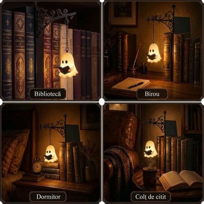 ShelfWisp™ lanternă fantomă pentru bibliotecă – 2 buc.