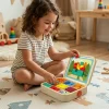 GeoMag™ set de puzzle magnetic geometric din lemn