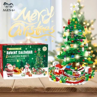 MerryGlow™ LED brad de Crăciun calendar de advent blocuri de construcție set
