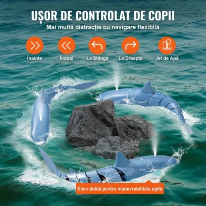 JawHunter™ jucărie cu telecomandă rechin alb
