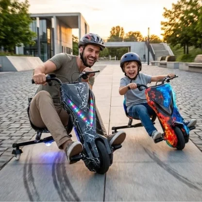 DriftMax™ kart electric cu 3 roți pentru drift
