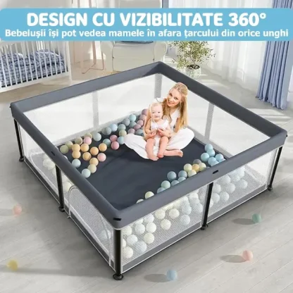 NestPlay™ țarc de joacă pliabil pentru bebeluși (127 x 127 cm)