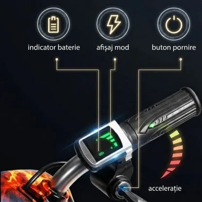 DriftMax™ kart electric cu 3 roți pentru drift