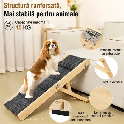 PawClimb™ rampă pliabilă și reglabilă pentru câini