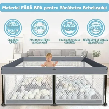 NestPlay™ țarc de joacă pliabil pentru bebeluși (127 x 127 cm)
