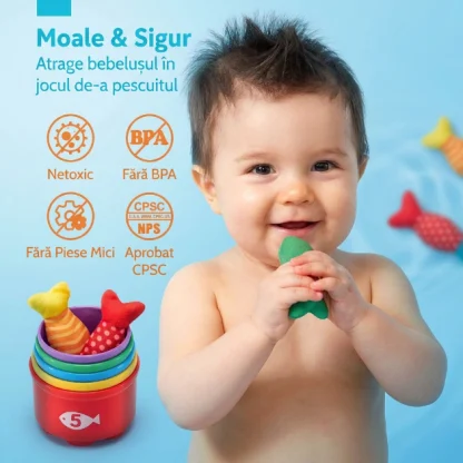 HookaPlay™ joc Montessori de pescuit și sortare pentru micuți