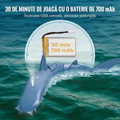 JawHunter™ jucărie cu telecomandă rechin alb