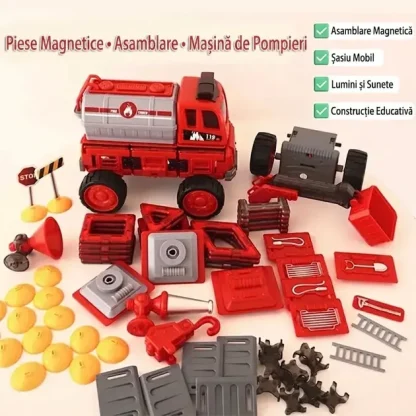 MagnaFleet™ 8 în 1 cutie de asamblare cu plăci magnetice