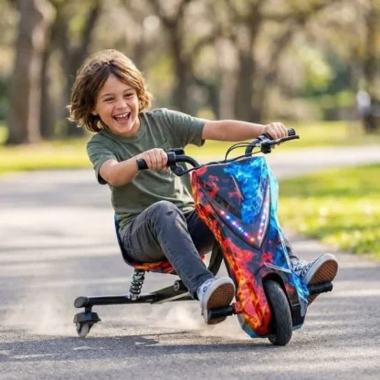DriftMax™ kart electric cu 3 roți pentru drift