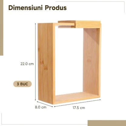 ClearGrain™ borcan de depozitare din lemn și acril (3 buc)-middle