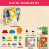 GeoMag™ set de puzzle magnetic geometric din lemn-middle