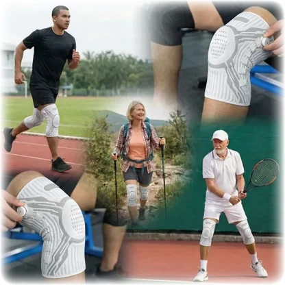 Athlexa™ nastavljive kompresijske opornice za kolena z gumbom – 2 kos