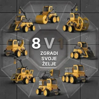 MagnaFleet™ 8 v 1 komplet magnetnih ploščic za sestavljanje
