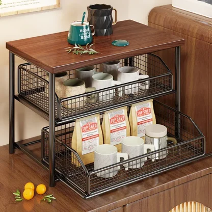 ShelfGlide™ dvoetažni regal z izvlečnimi košarami