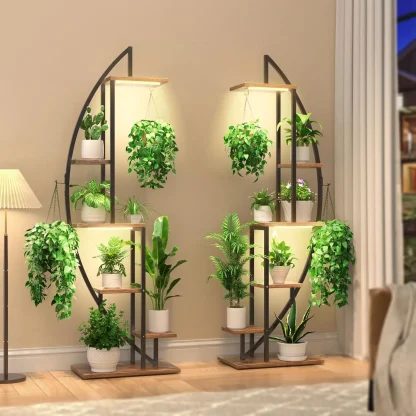 Moonflower™ Stojalo za rastline v obliki polmeseca z osvetlitvijo