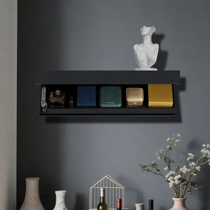 FloatShelf™ stenska polica s skritim predalom (53 x 17,5 x 5 cm)
