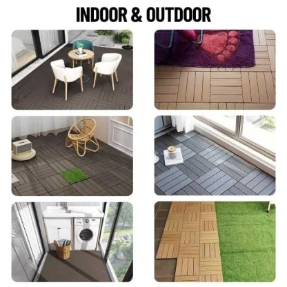 DeckLock™ povezljive PVC plošče z imitacijo lesa – 12x (30x30cm) = 1,08 m²