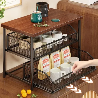 ShelfGlide™ dvoetažni regal z izvlečnimi košarami