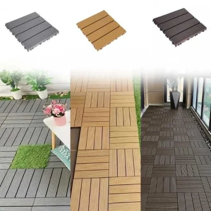 DeckLock™ povezljive PVC plošče z imitacijo lesa – 12x (30x30cm) = 1,08 m²