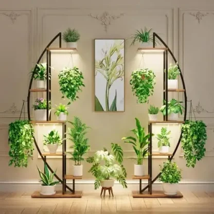 Moonflower™ Stojalo za rastline v obliki polmeseca z osvetlitvijo