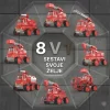 MagnaFleet™ 8 v 1 komplet magnetnih ploščic za sestavljanje
