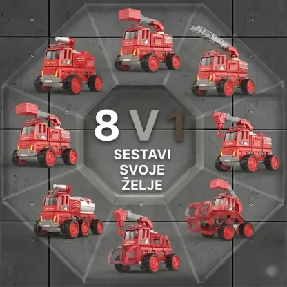 MagnaFleet™ 8 v 1 komplet magnetnih ploščic za sestavljanje