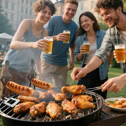 GrillBoyz™ zabavna držala za žar klobase – 3 kos
