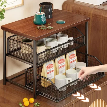 ShelfGlide™ dvoetažni regal z izvlečnimi košarami-middle