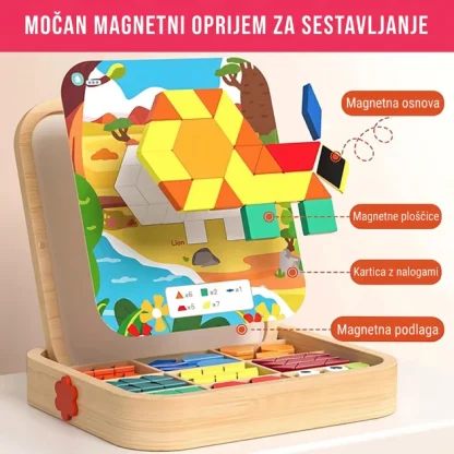 GeoMag™ komplet geometrijskih magnetnih lesenih sestavljank-middle