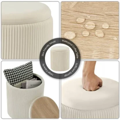 Tabura™ Set shranjevalnih taburejev z obrnljivim pokrovom-middle