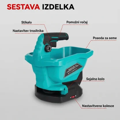SpreadFlow™ akumulatorski trosilnik semen in soli-middle