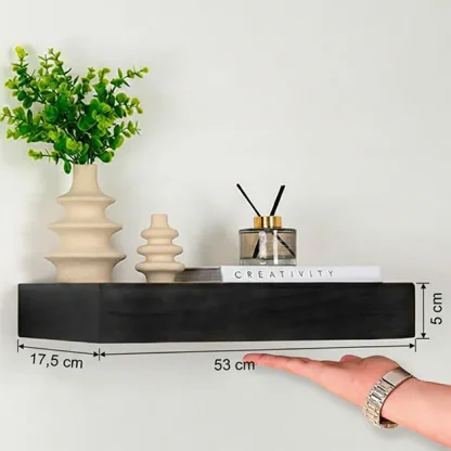 FloatShelf™ stenska polica s skritim predalom (53 x 17,5 x 5 cm)-middle