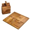PuzzleTray™ set lesenih servirnih pladnjev v obliki sestavljanke